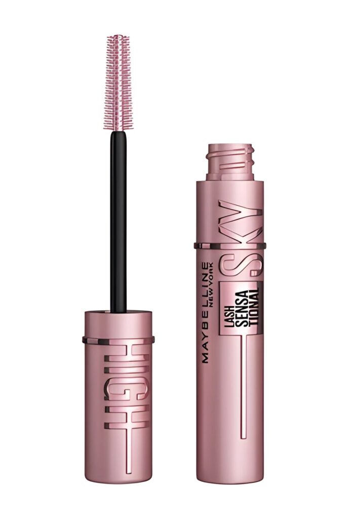 Maybelline Lash Sensational Sky High Washable Mascara Makeup, Volumizing, Lengthening, Defining, Curling, Multiplying, Buildable Formula, Blackest Black, 1 Count 